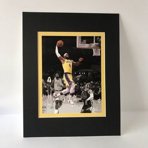 LeBron James#Lakers- matted print picture size 11x14